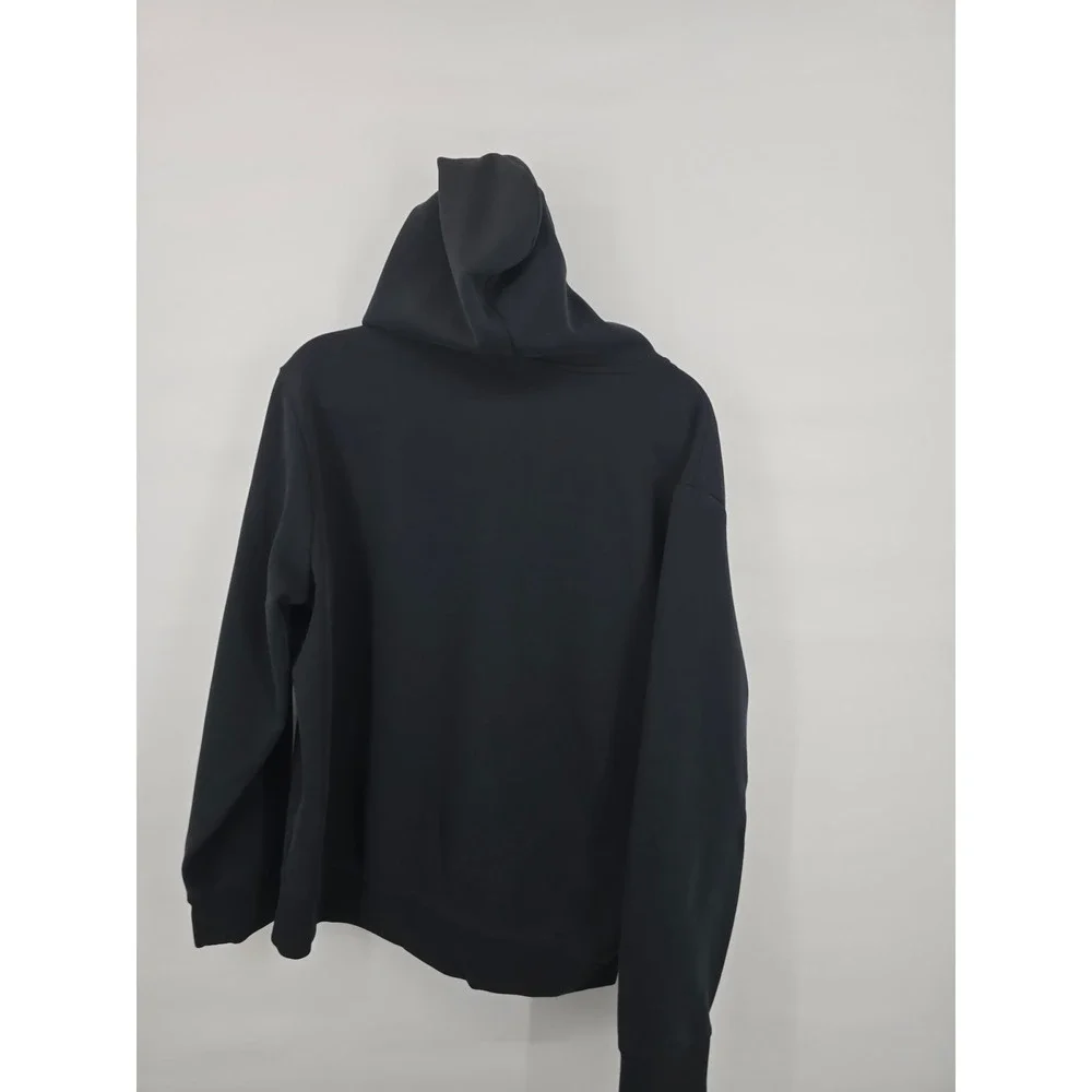 Polo Ralph Lauren Mens Black Full Zip Double Knit Hoodie jacket Large White Pony
